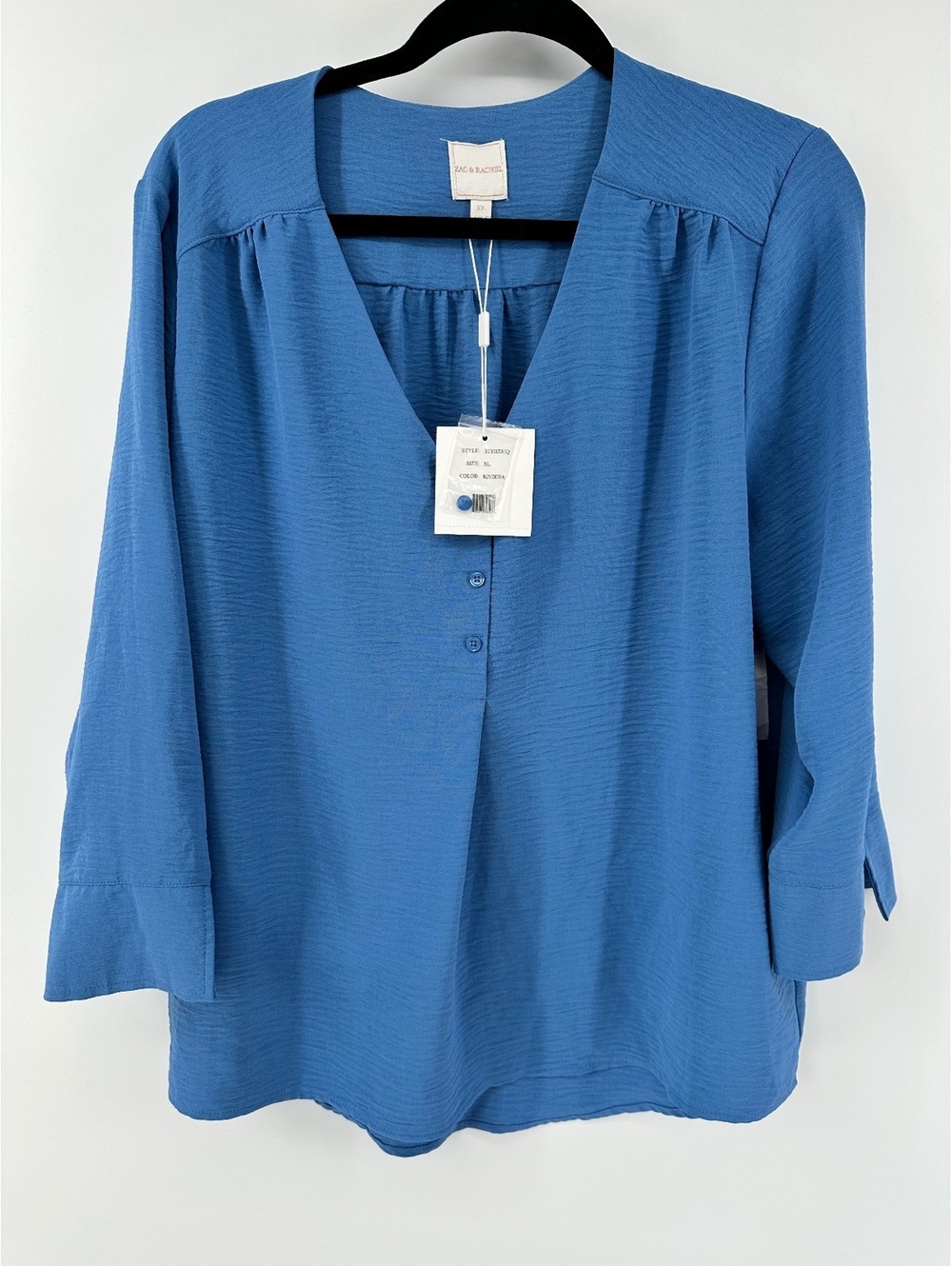 Zac & Rachel Women’s Blue Tunic Blouse – Size XL – NWT